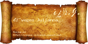 Üveges Julianna névjegykártya